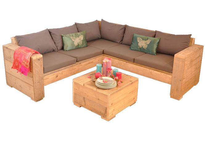 Steigerhouten Loungeset SL06 | Zoekt u naar een loungeset?